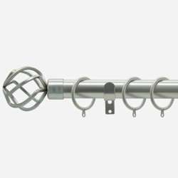 Brushed Steel Cage | 28mm | Curtain Pole