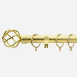 Brushed Gold Cage | 28mm | Curtain Pole