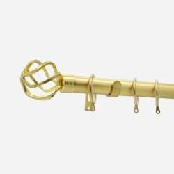 Brushed Gold Cage | 28mm | Curtain Pole