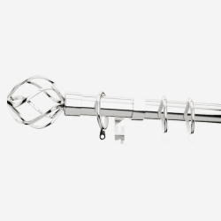 Polished Chrome Cage | 28mm | Curtain Pole