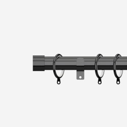 Black Nickel End Cap | 28mm | Curtain Pole