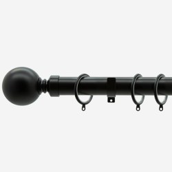 Matt Black Ball | 28mm | Curtain Pole